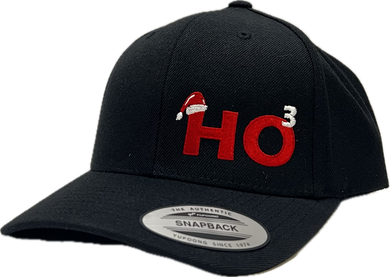 HO to the 3rd Power - Christmas Hat - Curved Bill Solid Back