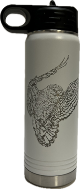 Snowy Owl - 20oz Water bottle with Straw Lid