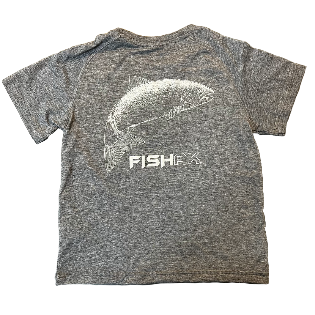 Fish AK - Species Series - King Salmon - Youth Tri-Blend T-Shirt